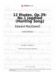 Noten, Akkorde Edward MacDowell - 12 Etudes, Op.39: No.1 Jagdlied (Hunting Song)