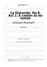 Noten, Akkorde Amilcare Ponchielli - La Gioconda, Op.9, Act 1: E cantan su lor tombe