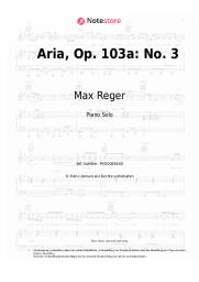 undefined Max Reger - Aria, Op. 103a: No. 3