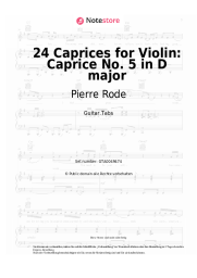 Noten, Akkorde Pierre Rode - 24 Caprices for Violin: Caprice No. 5 in D major