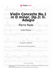 Noten, Akkorde Pierre Rode - Violin Concerto No.1 in D minor, Op.3: II. Adagio