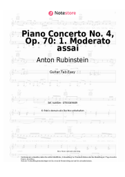 Noten, Akkorde Anton Rubinstein - Piano Concerto No. 4, Op. 70: 1. Moderato assai