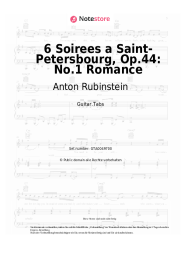 undefined Anton Rubinstein - 6 Soirees a Saint-Petersbourg, Op.44: No.1 Romance