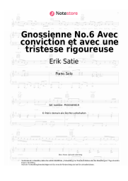 Noten, Akkorde Erik Satie - Gnossienne No.6 Avec conviction et avec une tristesse rigoureuse