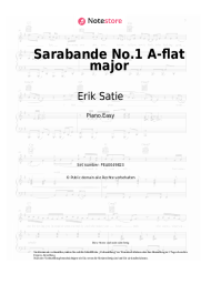 Noten, Akkorde Erik Satie - Sarabande No.1 A-flat major