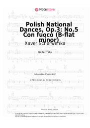 Noten, Akkorde Xaver Scharwenka - Polish National Dances, Op.3: No.5 Con fuoco (B-flat minor)