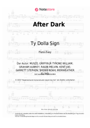Noten, Akkorde Drake, Ty Dolla Sign - After Dark