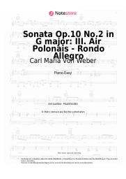 Noten, Akkorde Carl Maria Von Weber - Sonata Op.10 No.2 in G major: III. Air Polonais - Rondo Allegro