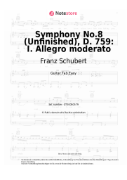 Noten, Akkorde Franz Schubert - Symphony No.8 (Unfinished), D. 759: I. Allegro moderato