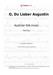 Noten, Akkorde Austrian folk music - O, Du Lieber Augustin
