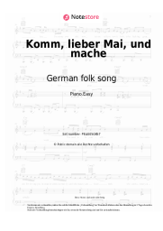 Noten, Akkorde Wolfgang Amadeus Mozart, German folk song - Komm, lieber Mai, und mache