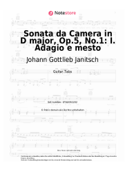 undefined Johann Gottlieb Janitsch - Sonata da Camera in D major, Op.5, No.1: I. Adagio e mesto