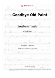 Noten, Akkorde Western music - Goodbye Old Paint