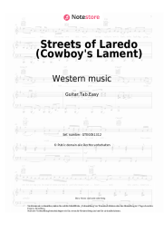 Noten, Akkorde Western music - Streets of Laredo (Cowboy's Lament)