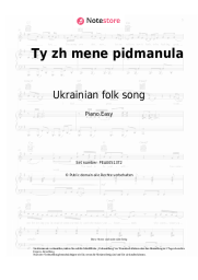 Noten, Akkorde Ukrainian folk song - Ty zh mene pidmanula