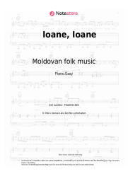 Noten, Akkorde Moldovan folk music - Ioane, Ioane