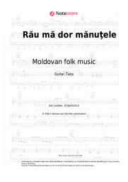Noten, Akkorde Moldovan folk music - Rău mă dor mănuţele