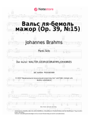 Noten, Akkorde Johannes Brahms - Waltz in A-Flat Major, Op. 39 No. 15