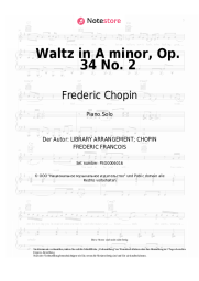 Noten, Akkorde Frederic Chopin - Waltz in A minor, Op. 34 No. 2