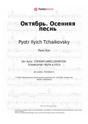 Noten, Akkorde Pyotr Ilyich Tchaikovsky - October. Autumn song