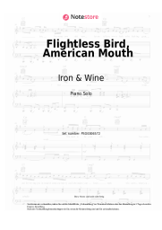 Noten, Akkorde Iron & Wine - Flightless Bird, American Mouth