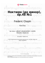 undefined Frederic Chopin - Nocturne (C minor), op.48 No. 1