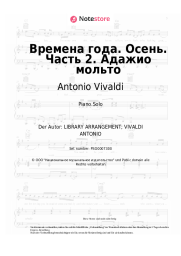 Noten, Akkorde Antonio Vivaldi - 4 Seasons. Autumn, movement 2: Adagio molto
