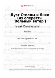 Noten, Akkorde Isaak Dunayevsky - Дуэт Стеллы и Янко (из оперетты 'Вольный ветер')