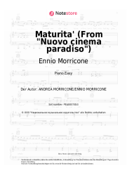 Noten, Akkorde Ennio Morricone - Maturita' (From Nuovo cinema paradiso)