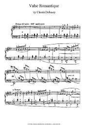 Noten, Akkorde Claude Debussy - Valse Romantique