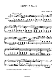 Noten, Akkorde Dmitry Kabalevsky -  Piano Sonata No. 3 in F Major, Op. 46