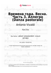 Noten, Akkorde Antonio Vivaldi - The Four Seasons. Spring, movement 3: Allegro