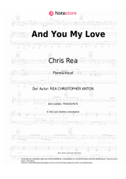 Noten, Akkorde Chris Rea - And You My Love