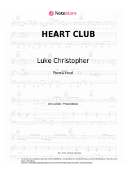 Noten, Akkorde Luke Christopher - HEART CLUB