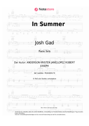 Noten, Akkorde Josh Gad -  In Summer