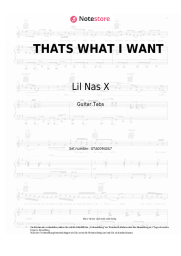 Noten, Akkorde Lil Nas X - THATS WHAT I WANT