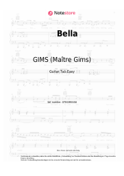 Noten, Akkorde GIMS (Maître Gims) - Bella