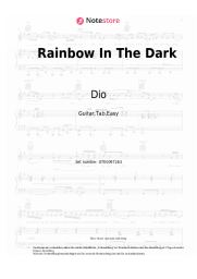 Noten, Akkorde Dio - Rainbow In The Dark