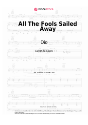 Noten, Akkorde Dio - All The Fools Sailed Away