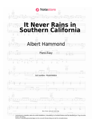 Noten, Akkorde Albert Hammond - It Never Rains in Southern California