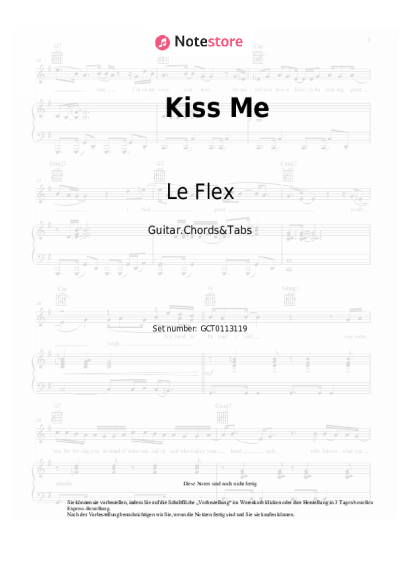 Noten, Akkorde Le Flex - Kiss Me