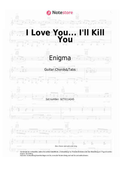 undefined Enigma - I Love You... I'll Kill You