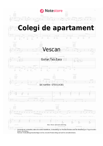 Noten, Akkorde Vescan, Eva Timush - Colegi de apartament