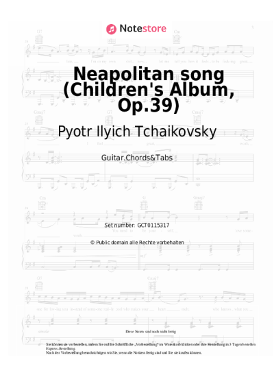 undefined Pyotr Ilyich Tchaikovsky - Neapolitan song (Children's Album, Op.39)