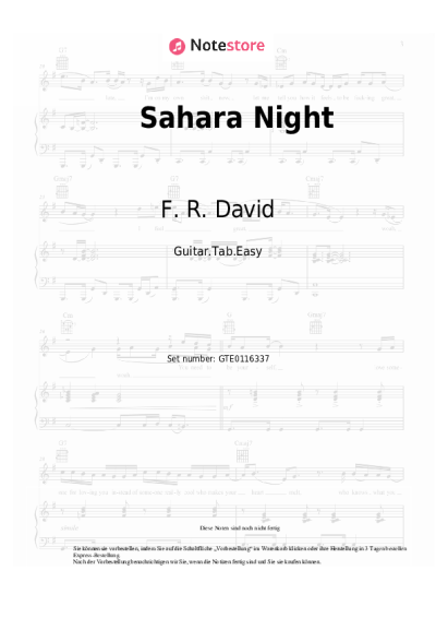 undefined F. R. David - Sahara Night