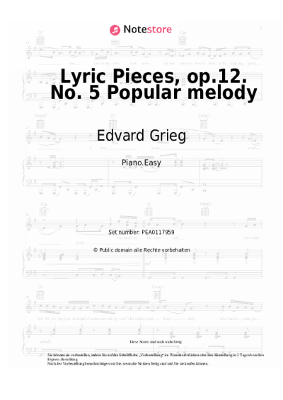 undefined Edvard Grieg - Lyric Pieces, op.12. No. 5 Popular melody