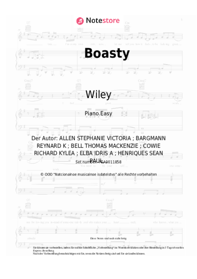 Noten, Akkorde Wiley, Sean Paul, Stefflon Don, Idris Elba - Boasty