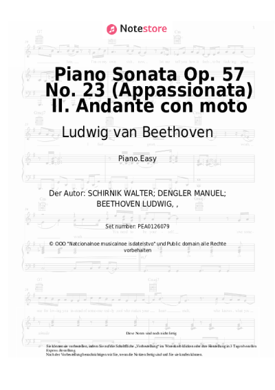 undefined Ludwig van Beethoven - Piano Sonata Op. 57 No. 23 (Appassionata) II. Andante con moto