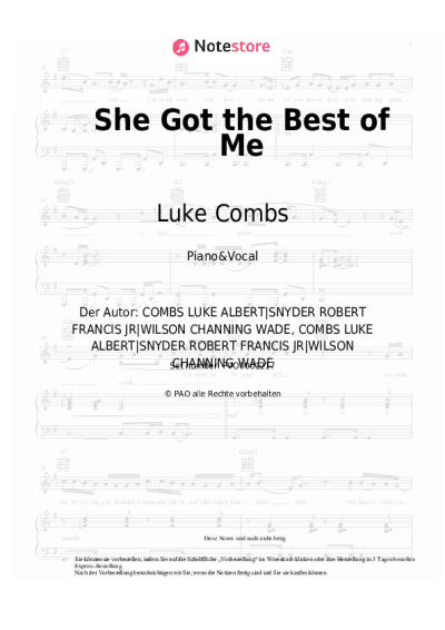 undefined Luke Combs - She Got the Best of Me