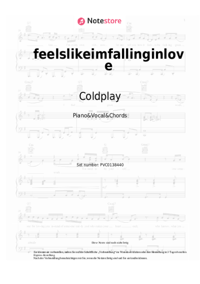 undefined Coldplay - feelslikeimfallinginlove